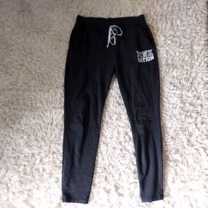 Pink by Victoria's Secret Gray Corset Lace Dorm Sweatpant Joggers